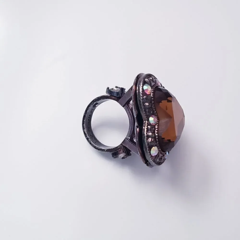 RARE VINTAGE Betsey Johnson Heart Locket Ring
